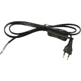 Сетевой шнур с вилкой и выключателем Uniel UCX-C11/02A-170, BLACK, UL-00004432 (артикул 16286969) – фото 1