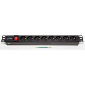 Блок розеток 5bites 8 розеток, алюминий, 1U, 19"" PDU819A-07 (артикул 18303541) – фото 1