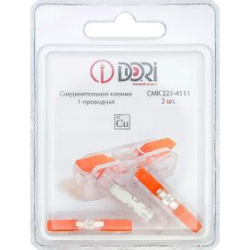 1-проводная соединительная клемма DORI смк 221-4111 (3 шт.) 42730 (артикул 25003365) – фото 1
