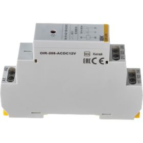 Промежуточное реле IEK OIR 2 контакта 8А 12В, AC/DC OIR-208-ACDC12V (артикул 16302101) – фото 1