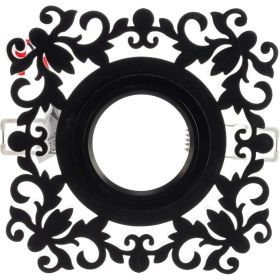 Светильник, Квадрат/узор, Черный, Gu5.3, 3W, LED 4000K Gauss Backlight BL129 (артикул 15629440) – фото 1