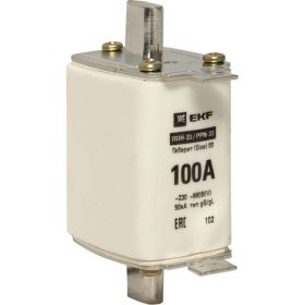 Плавкая вставка EKF ППН-33 160/100А габарит 00 PROxima SQfus-33/160/100 (артикул 16058566) – фото 1