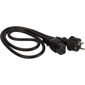 Шнур питания LANMASTER C19-Schuko, 3х1.5, 220В, 16А, 2 метра LAN-PP19/SH-2.0-BK (артикул 16466574) – фото 1