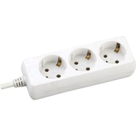 Бытовой удлинитель General Lighting Systems 3-местый, пластик 10А GES-10-3x075-3-5m 470020 (артикул 16165545) – фото 1