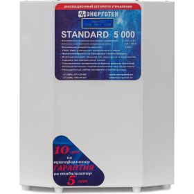 Стабилизатор напряжения (5000 ±7 В 140-265 В) Энерготех STANDARD 514440 (артикул 15866720) – фото 1