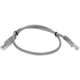 Литой патчкорд Telecom UTP, категория 5е, 0,5м, серый NA102--0.5M (артикул 16170802) – фото 1