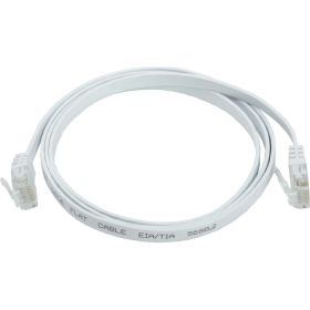 Коммутационный шнур IEK ITK плоский, категория 6, UTP 1м белый PC08-C06U-1M-FL (артикул 19639260) – фото 1