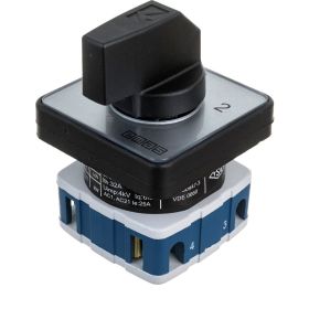 Однофазный переключатель управления двигателем Emas 1-0-2 25А, 400В. PSA025KD134S (артикул 16294740) – фото 1