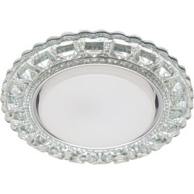 Встраиваемый светильник для натяжных потолков с белой LED подсветкой Feron CD4045 GX53, прозрачный, хром, 41408 (артикул 18249271) – фото 1
