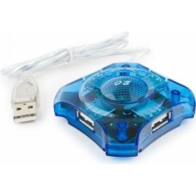 Концентратор Gembird USB 2.0, 4 порта, прозрачный корпус, блистер UHB-C224 (артикул 16059666) – фото 1