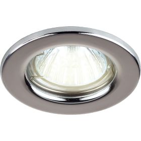 Встраиваемый светильник truEnergy с цоколем gu5.3 d80xh30мм ip20 хром/сталь 21200 (артикул 24458733) – фото 1