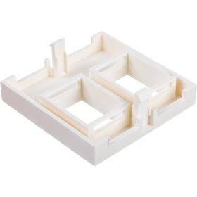 Вставка LANMASTER 45x45 на 2 кейстоуна, белая, LAN-SIP-24R-WH (артикул 16102046) – фото 1