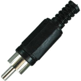 Разъем RCA штекер Pro Legend пластик на кабель, черный, PL2146 (артикул 24606987) – фото 1