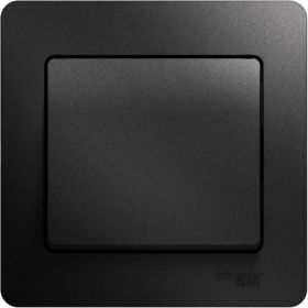 1-клавишный выключатель Schneider Electric скрытой проводки Glossa 10А IP20 1 10AX в сборе антрацит GSL000712 (артикул 18170683) – фото 1