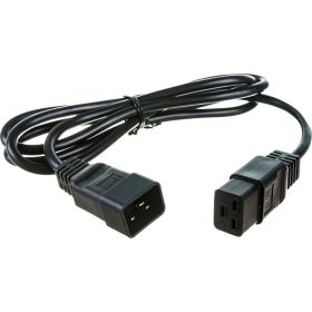 Кабель питания Hyperline PWC-IEC19-IEC20-1.8-BK IEC 320 C19 - IEC 320 C20 3x1.5, 16A, прямая вилка 47682 (артикул 16522847) – фото 1