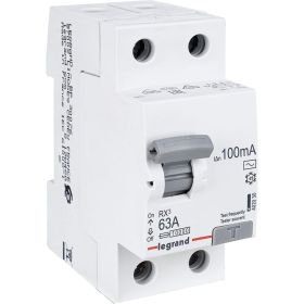 Выключатель дифференциального тока Legrand Rx3 100ма 63а 2п Ac 402030 (артикул 16015257) – фото 1