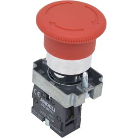 Кнопка ANDELI XB2-BS542 Грибок аварийная с фиксацией поворотная красный ADL10-043 (артикул 17373210) – фото 1