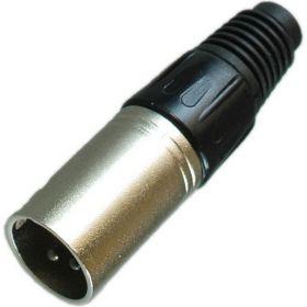 Разъем XLR 3P штекер Pro Legend металл цанга на кабель, черный, PL2172 (артикул 24605703) – фото 1