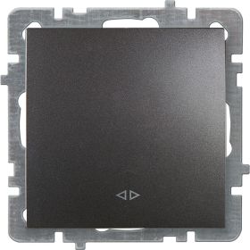 Механизм выключателя NILSON 1СП крестообразный Антрацит Touran/Alegra metallic 24160410 (артикул 16352103) – фото 1