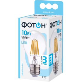 Светодиодная филаментная лампа ФОТОН LED FL A60 10W E27 4000K 23986 (артикул 23395653) – фото 1