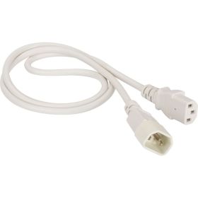 Шнур питания LANMASTER C13-C14, 3х0.75, 220В, 10А, белый, 3 метра LAN-PP13/14-3.0-WH (артикул 16465993) – фото 1
