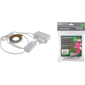 Комплект светодиодной ленты TDM SMD2835-60 LED/м-12 В-4,8 Вт/м-IP20-6000 К 1 м, 6 Вт SQ0331-0225 (артикул 18156667) – фото 1