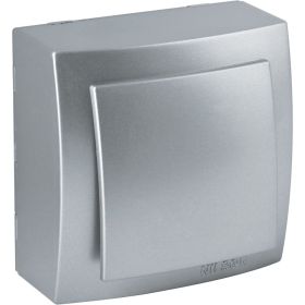 Выключатель NILSON 1ОП серебро Themis metallic 26131001 (артикул 16351917) – фото 1