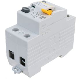 Выключатель дифференциального тока IEK 2п 25A 100mA тип AC ВД1-63 ИЭК MDV10-2-025-100 (артикул 15165458) – фото 1