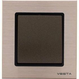 Одноклавишный выключатель Vesta Electric Exclusive Champagne Metallic FVK050202BSH (артикул 23300187) – фото 1