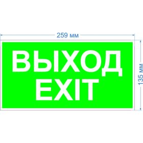 Самоклеящаяся этикетка ЭРА INFO-SSA-116 пленка бэклит Выход-exit зеленая для SSA-103, 2 шт., Б0057712 (артикул 23142783) – фото 1