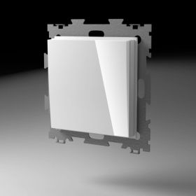 Одноклавишный выключатель CGSS белый Эстетика GL-W101-WCG (артикул 20033488) – фото 1