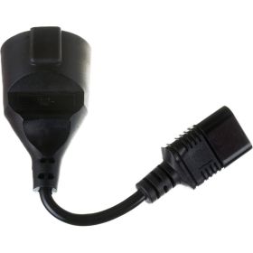 Кабель-переходник ExeGate UPS-розетка Power EC-3/0.75mm2, 10A, медь, черный, 0.15м 280681 (артикул 21641230) – фото 1