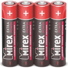 Батарея Mirex, солевая R03 / AAA 1,5V 4 шт shrink 23702-ER03-S4 (артикул 17275248) – фото 1