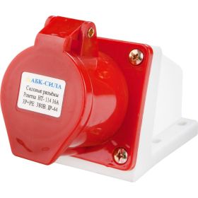 Стационарная розетка АБК-СИЛА HT- 114 16А 3Р+РЕ 380В IP-44 2шт. 2711402 (артикул 17439528) – фото 1