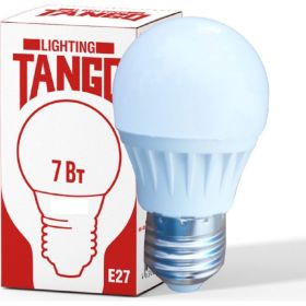 Лампа TANGO 7W E27 шарик 6500K 220V LED G45-7W-E27-WW НОВИНКА 1196921 (артикул 20237908) – фото 1