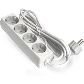 Удлинитель ExeGate ECE-4-1.8W 4 евророзетки с заземлением, 1.8м, белый 285812 (артикул 17618016) – фото 1