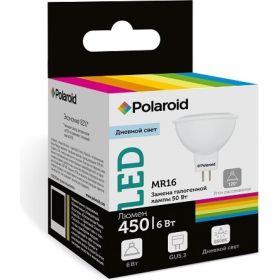 Светодиодная лампа Polaroid 220V MR16 6W 6500K GU5.3 450lm PL-MR1666 (артикул 16222987) – фото 1