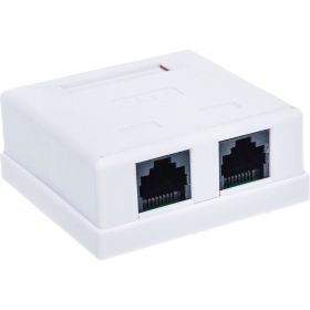 Компьютерная розетка SUPRLAN 8P8C /RJ-45/, UTP, Cat.6, 2 порта 10-0310 (артикул 16261823) – фото 1
