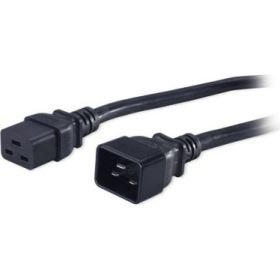 Кабель питания Hyperline, PWC-IEC19-IEC20-3.0-BK, IEC 320 C19 - IEC 320 C20, 3x1.5мм2, 16A, прямая вилка, 3 м, 43795 (артикул 15559985) – фото 1
