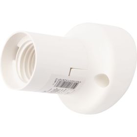 Настенный наклонный патрон REXANT пластиковый Е27 белый 11-8872 (артикул 20965179) – фото 1