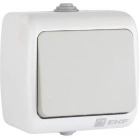 Выключатель EKF Мурманск 1-клавишный 10А IP54 серый 686889 (артикул 15831881) – фото 1