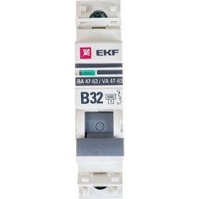 Автоматический выключатель EKF PROxima ВА 47-63, 1P, 32А, B, 6кА, SQ mcb4763-6-1-32B-pro (артикул 16040573) – фото 1