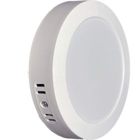 Светодиодный накладной светильник truEnergy круг 20w 4000k 1600lm d230мм белый пластик 10106 (артикул 24458835) – фото 1