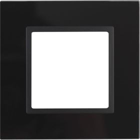 Рамка ЭРА 14-5101-05 на 1 пост, стекло, Elegance, чёрный+антрацит Б0034474 (артикул 15903907) – фото 1