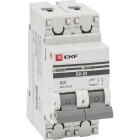 Выключатель нагрузки EKF 2P ВН-63 40А PROxima SL63-2-40-pro 1058766 (артикул 15747228) – фото 1