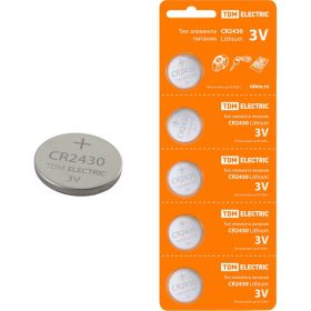 Элемент питания TDM CR2430 Lithium 3V BP-5 SQ1702-0030 (артикул 21451222) – фото 1