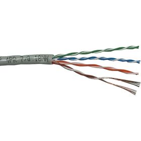 Кабель TWT UTP патч-кордовый витая пара, 4 пары, категория 5e, PVC, серый, 305м в катушке 5EUTP-PT-GY (артикул 16102287) – фото 1