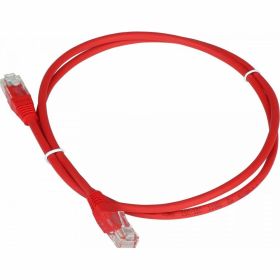 Патч-корд RJ45 - RJ45, 4 пары, UTP, категория 5е, 0.15 м, красный, TWT-45-45-0.15-RD (артикул 16466228) – фото 1