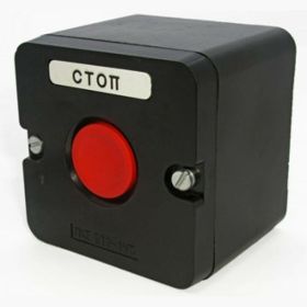 Кнопочный пост ПКЕ TDM 212-1 У3, красная кнопка, IP40 SQ0742-0001 (артикул 23290317) – фото 1