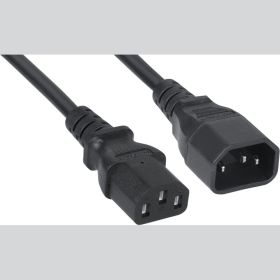 Кабель питания монитор-компьютер Cabeus IEC 320 C13 - IEC 320 C14 (3x0.75) 1.2м PC-189-VDE-1.2M (артикул 19562922) – фото 1